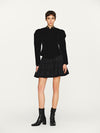 INTO THE EAST 25 Autumn/Winter Layered Short Skirt ITE-E1DGAW071BL21SK-HEI Black (E1DGAW070WT21SK)